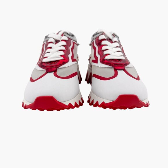 Christian Louboutin Sharkina White Mesh Red Sneakers Size 41 US 11 Women's 6947 - Picture 7 of 15
